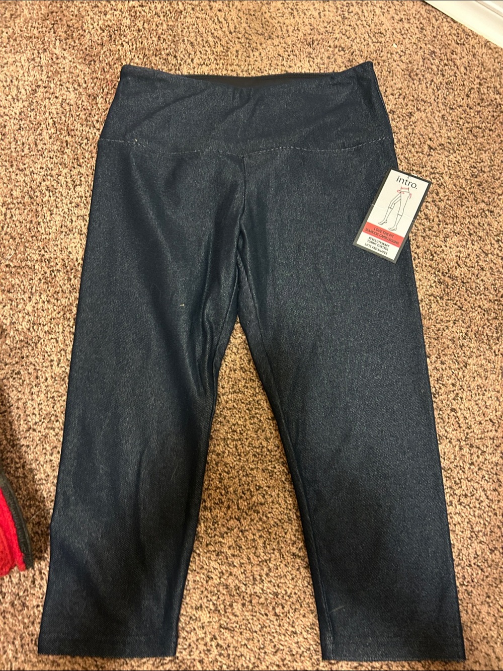 intro. Dark Blue High-Rise Capri Jeggings for Women size petite small